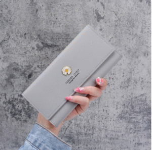 grey floral wallet large wallet for women available in Yaounde Cameroon