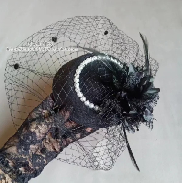 Church Hat Fascinator Hat Bibi Hat Hair Accessories for Women Bridal Hair Accessories - Image 2