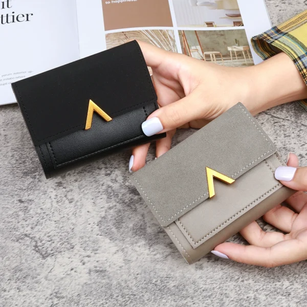New small wallet for women short three-fold thin Korean version personalized student cute mini coin wallet card bag - Image 4