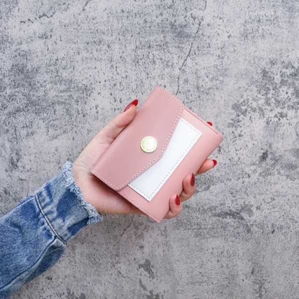 Small Wallet With Two Contrasted Colours For Women