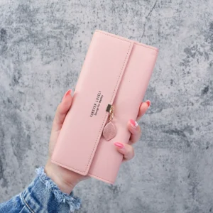 Large women's wallet long Korean style fashion three-fold leaf pendant multi-function large-capacity clutch bag