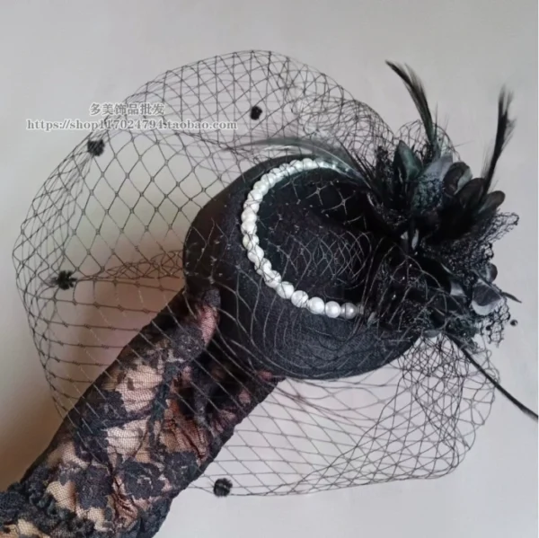Church Hat Fascinator Hat Bibi Hat Hair Accessories for Women Bridal Hair Accessories