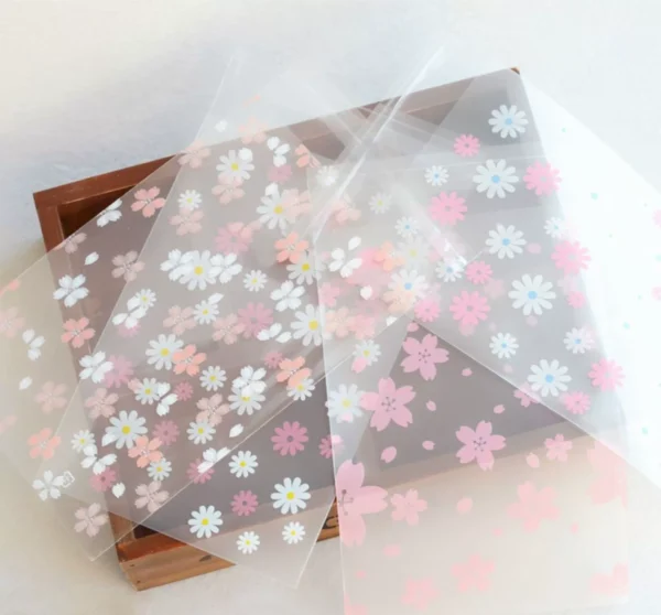 Pack of 30 Small fresh plastic bag suitable for cookies or jewellery bag OPP bag self-sealed bag cranberry dried cookie cookie bag candy bag handmade DIY packaging
