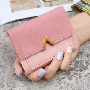New small wallet for women short three-fold thin Korean version personalized student cute mini coin wallet card bag