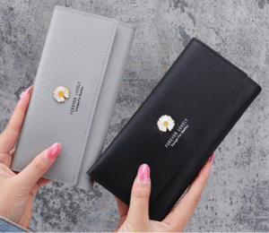 Elegant luxury wallets for women in Cameroon Yaounde Douala Grey and Black Female Wallets