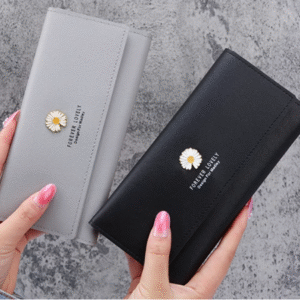 Elegant luxury wallets for women in Cameroon Yaounde Douala Grey and Black Female Wallets